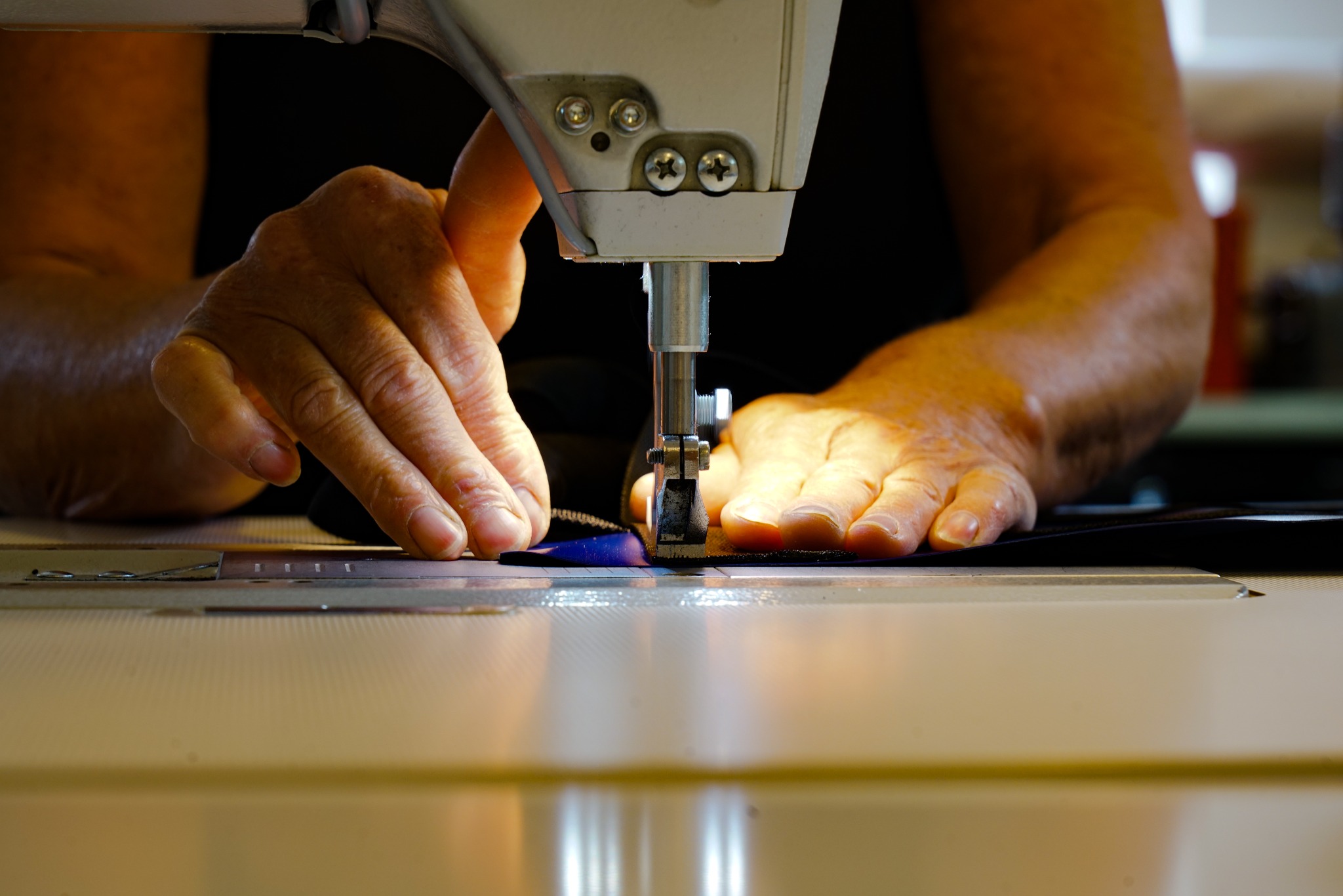 Sewing and production in Rodvig’s workshop in Denmark